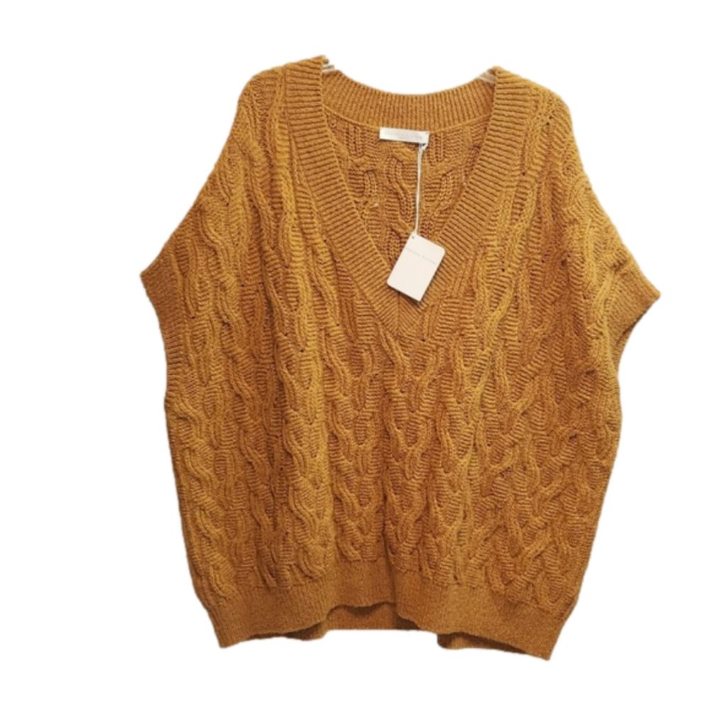 Fabiana Filippi alpaca blend oversized V-neck sweater vest.sz M oversized
